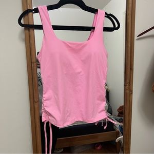 Fabletics pink built in bra tank top